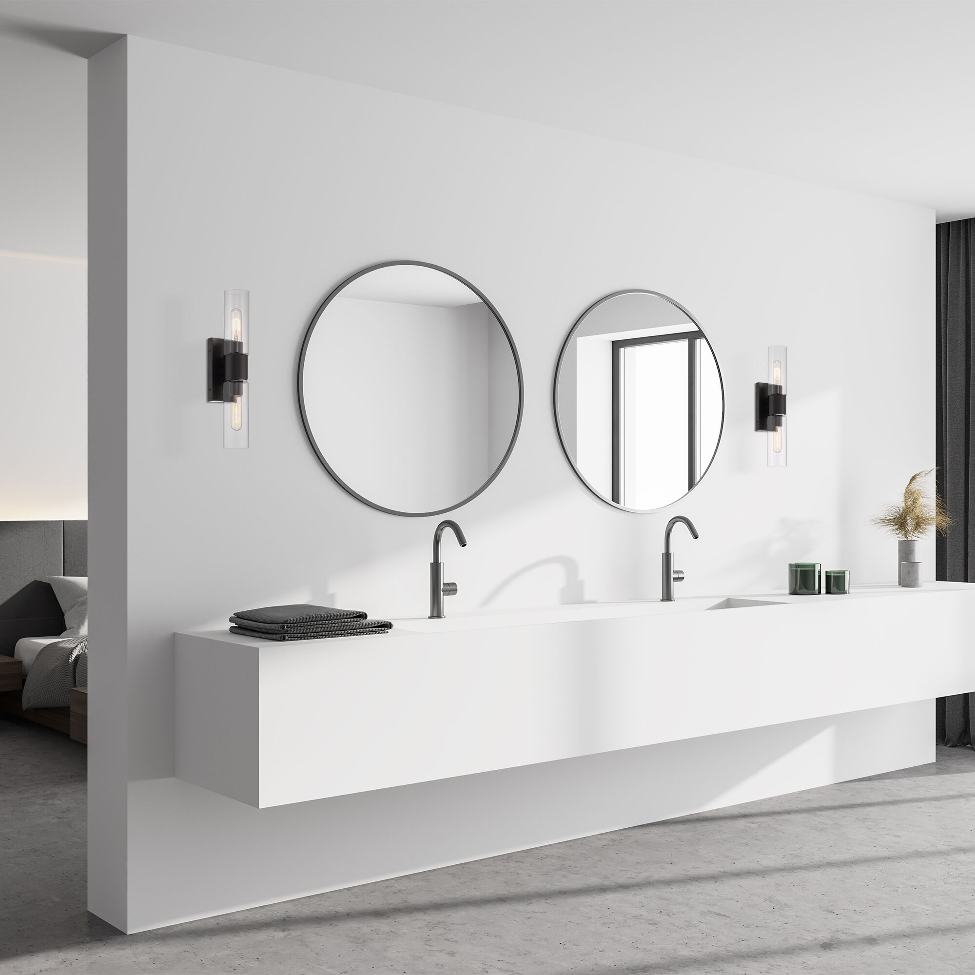 Anton 2 Light 4.5 inch Matte Black Wall Sconce Wall Light